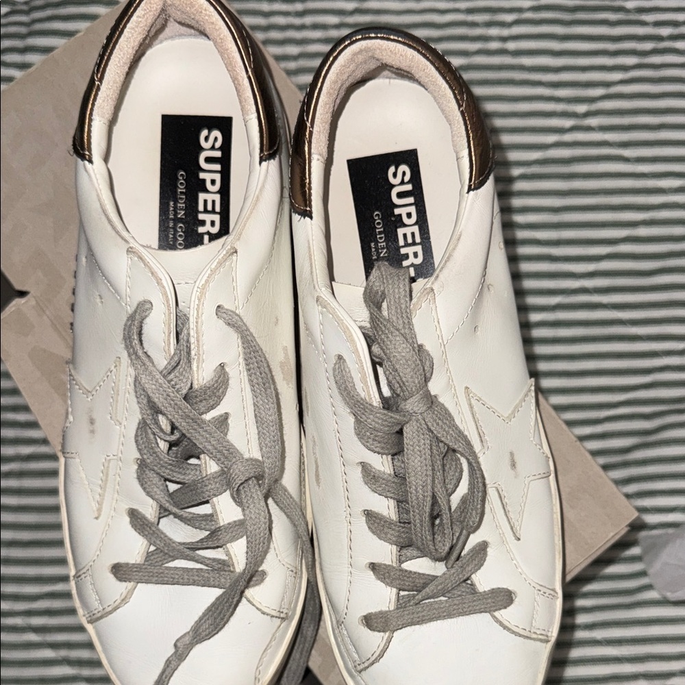 Golden Goose White and Gray Sneakers - Picture 3 of 7